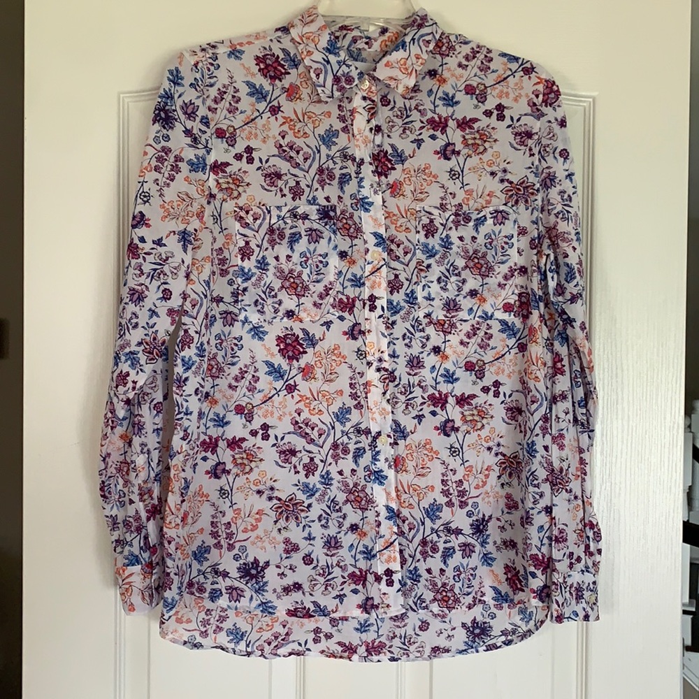 Trendy floral cotton blouse flowers 💐